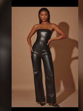 Jumpsuit-vegan leather